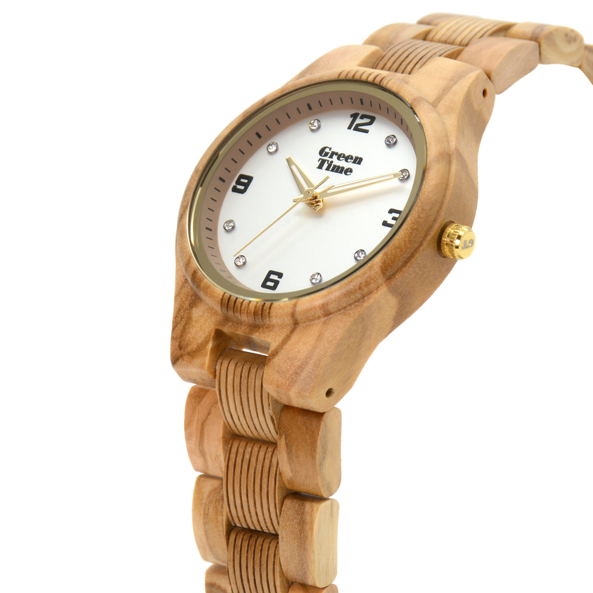 Green Time ハンドメイドウッド時計 Green Time ハンドメイドウッド時計 木製 腕時計 メンズ
